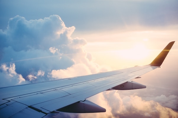 A plane in the sky